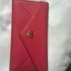 MCM Scarlet Leather Women's Wallet